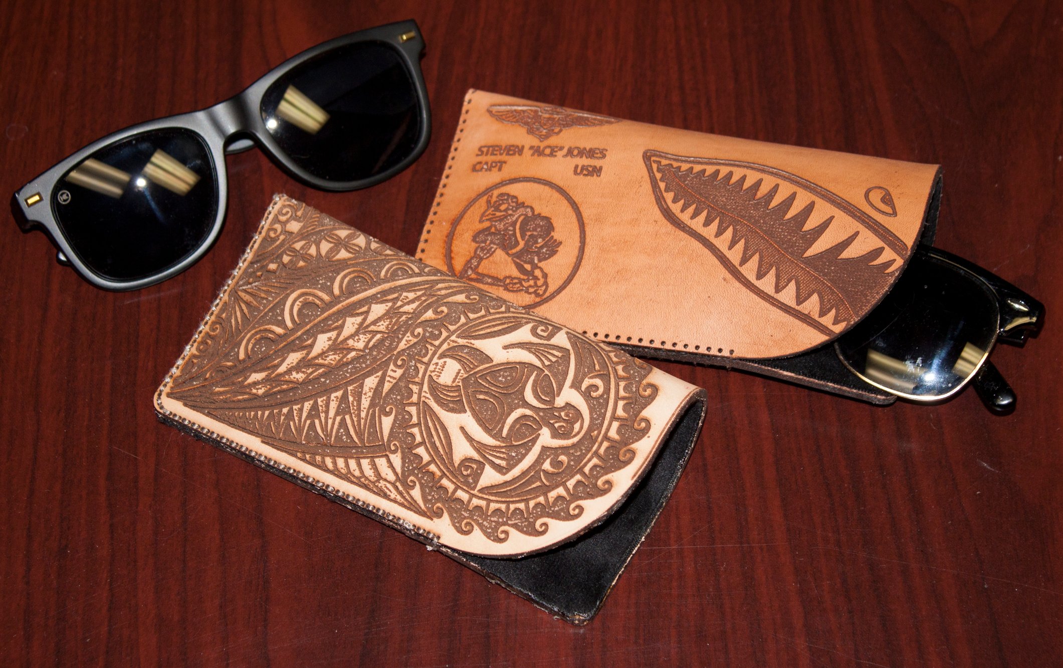 0032 Leather Glasses Pouch